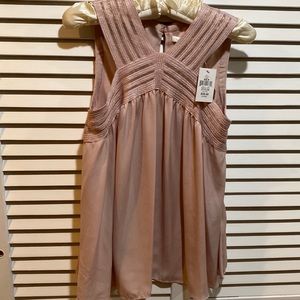 Max Studio blush pink top with beautiful detail